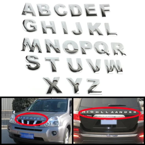 Metal 3D Alphabet Letters Sticker
